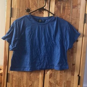 Shein blue crop top